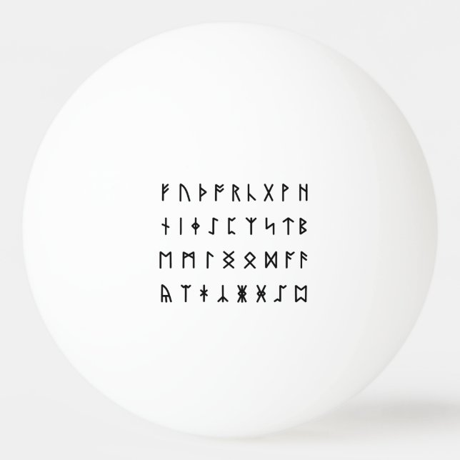 Bolinha De Ping Pong Alfabeto Runic [Futhorc] (Frente)