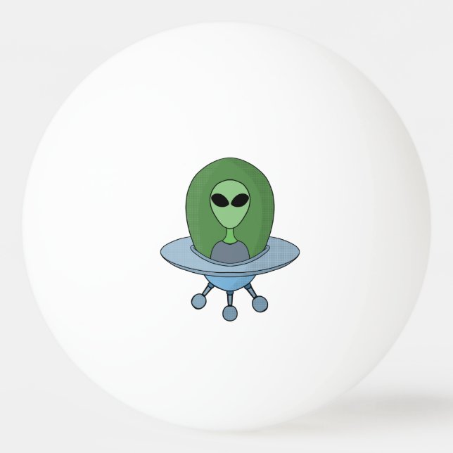 Bolinha De Ping Pong Alienígena em sua nave espacial (Frente)