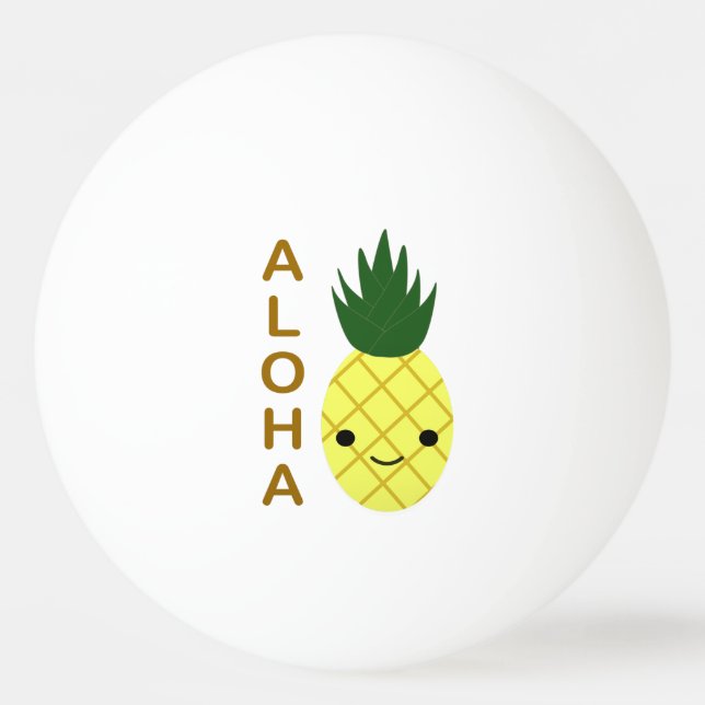 Bolinha De Ping Pong Aloha Cute Kawaii Pineapple (Frente)