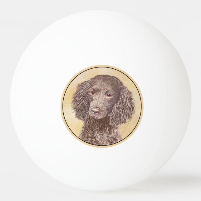 Bolinha De Ping Pong American Water Spaniel Painting - Arte Original de (Frente)