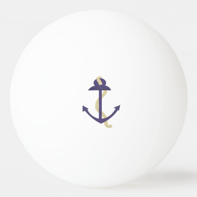 Bolinha De Ping Pong Âncora Náutica Azul (Frente)
