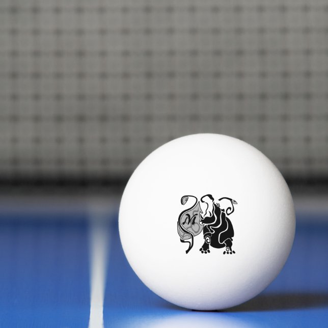 Bolinha De Ping Pong Angry Hippo Monograma (Líquido)