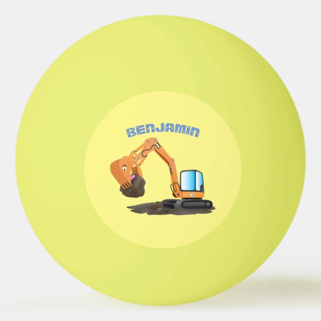 Bolinha De Ping Pong Animador de escavação laranja-branca (Frente)
