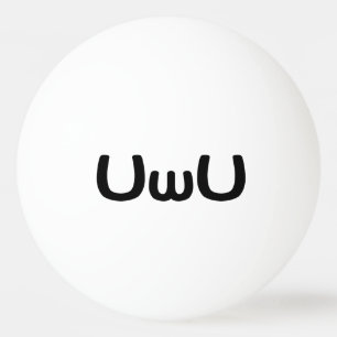 Bolinha De Ping Pong Anime Feliz Da UwU Face Emoticon