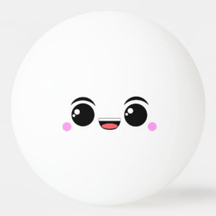 Bolinha De Ping Pong Anime feliz de Kawaii enfrentado
