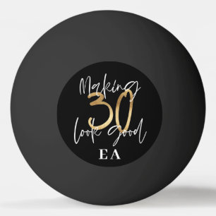 Bolinha De Ping Pong aniversário de 30 anos iniciais de presente perso