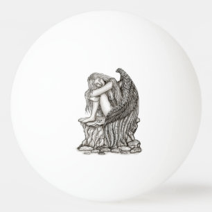 Bolinha De Ping Pong Anjo dormindo na pedra