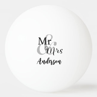 Bolinha De Ping Pong Apelido personalizado do Casal de casamento do Sr.
