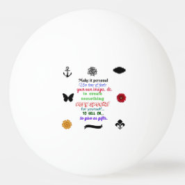 Bolinha De Ping Pong Apronte para personalizar o pong do sibilo do pong