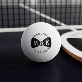 Bolinha De Ping Pong Arco De Casamento Tie Monogrammed Ping Pong Ball