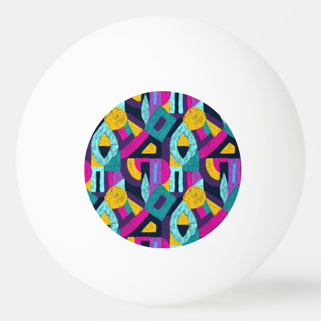 Bolinha De Ping Pong Arcos retrorreflectores: pop geométrica. (Frente)