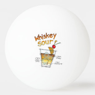 BOLINHA DE PING PONG ARTE ÁCIDA DO COCKTAIL DA RECEITA DO UÍSQUE DAS