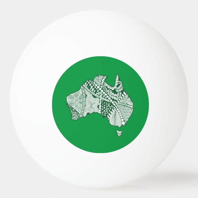 Bolinha De Ping Pong Arte do Mapa do Souvenir na Austrália (Verso)