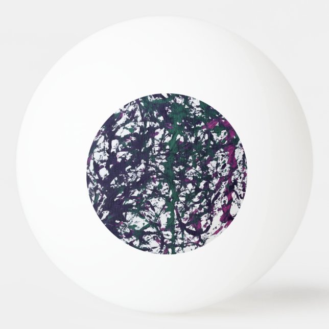 Bolinha De Ping Pong Arte em Mármore Roxo, Verde, Rosa (Frente)