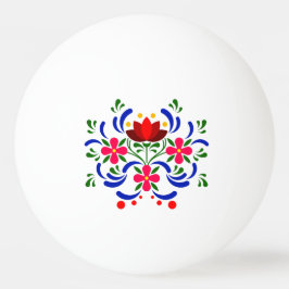 Bolinha De Ping Pong Arte popular polonesa - padrão dos bordados florai
