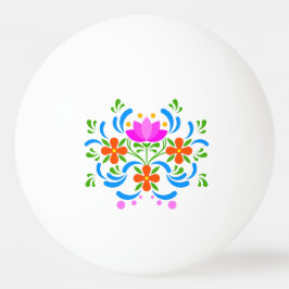 Bolinha De Ping Pong Arte popular polonesa - padrão dos bordados florai