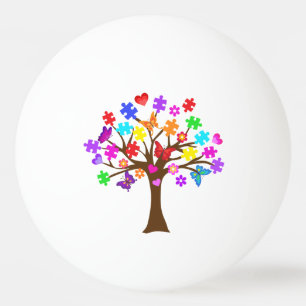 Bolinha De Ping Pong Árvore de Consciência do Autismo
