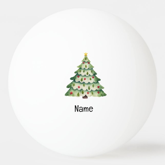 Bolinha De Ping Pong Árvore de Natal para jogador de ping pong (Frente)
