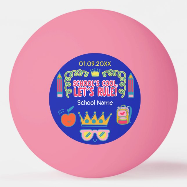 Bolinha De Ping Pong As citações de motivação "a legal escola vamos gov (Frente)