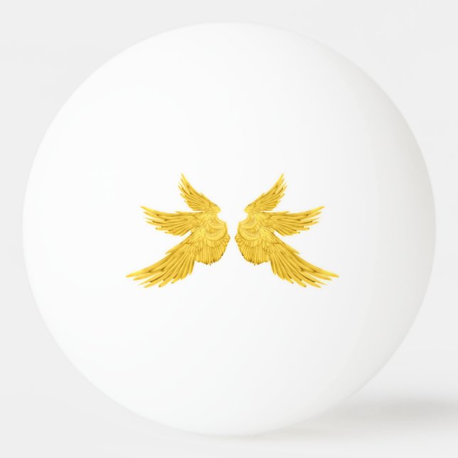 Bolinha De Ping Pong Asas de Arcanjo do Ouro de Queda (Frente)