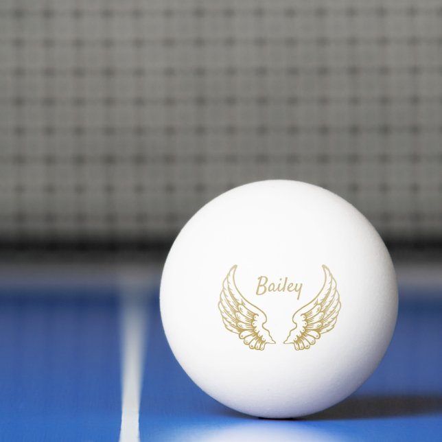 BOLINHA DE PING PONG ASAS DOURADAS PERSONALIZADAS (Líquido)