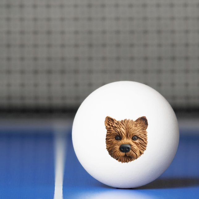 Bolinha De Ping Pong Australiano Terrier Dog 3D Inspirado (Líquido)