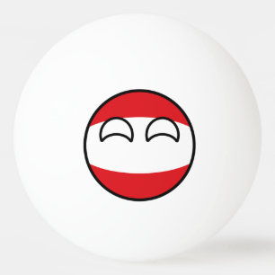 Bolinha De Ping Pong Áustria Geeky de tensão engraçada Countryball