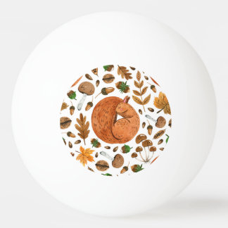Bolinha De Ping Pong Autumn Dreams: Watercolor Squirrel Haven