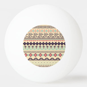Bolinha De Ping Pong Aztec Tribal Stripes: Ilustração Vintage