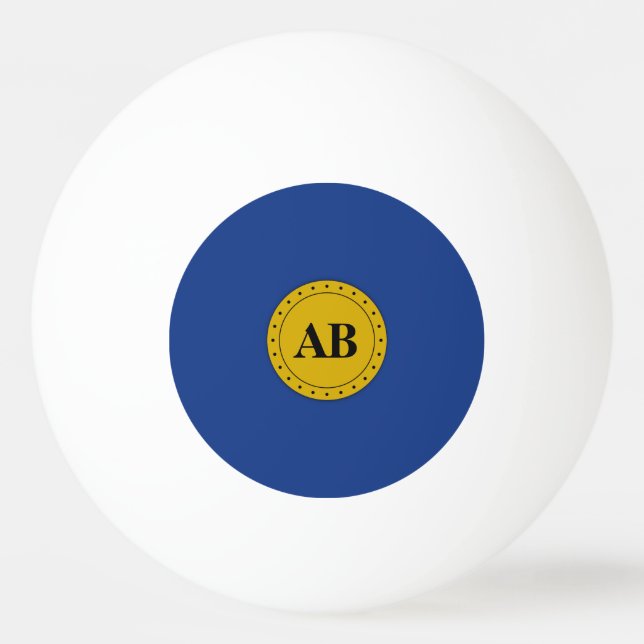 Bolinha De Ping Pong Azul Catalina cor sólida (Frente)