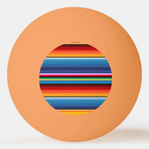 Bolinha De Ping Pong Azul Dourado Vermelho Mexicano Sarape