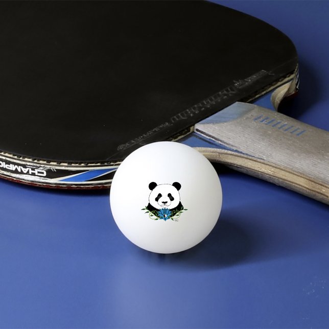 Bolinha De Ping Pong Azul Flor de Lotus Panda Bear (Criador carregado)