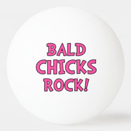 Bolinha De Ping Pong Bald Chicks Rock - Consciencialização do Cancro