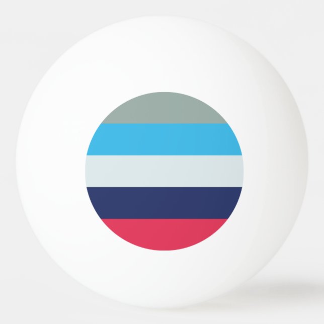 Bolinha De Ping Pong Bandas De Azul E Borgonha (Frente)