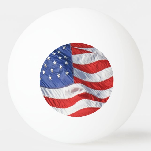 Bolinha De Ping Pong Bandeira americana de ondulação patriótica (Frente)