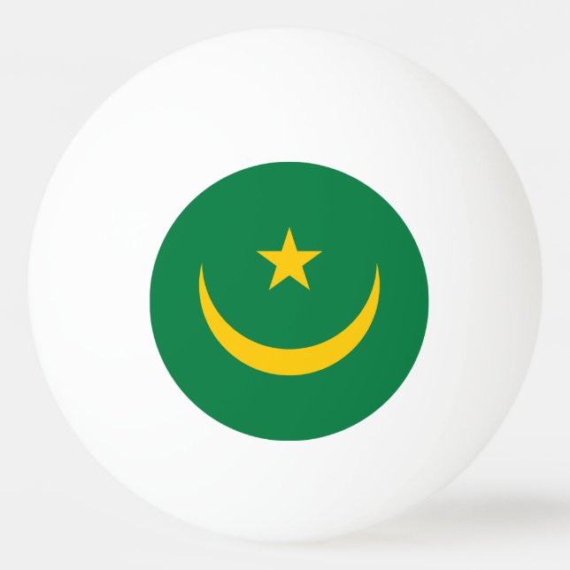 Bolinha De Ping Pong Bandeira Antiga da Mauritânia (Frente)
