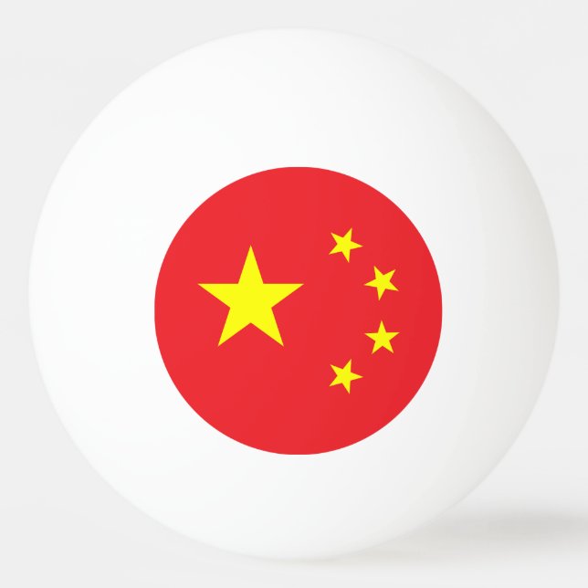 Bolinha De Ping Pong Bandeira Chinesa (Frente)