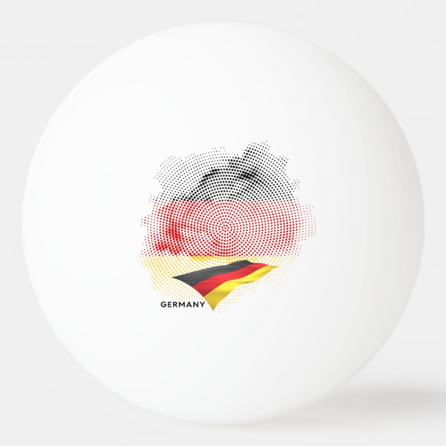 Bolinha De Ping Pong bandeira da Alemanha (Frente)