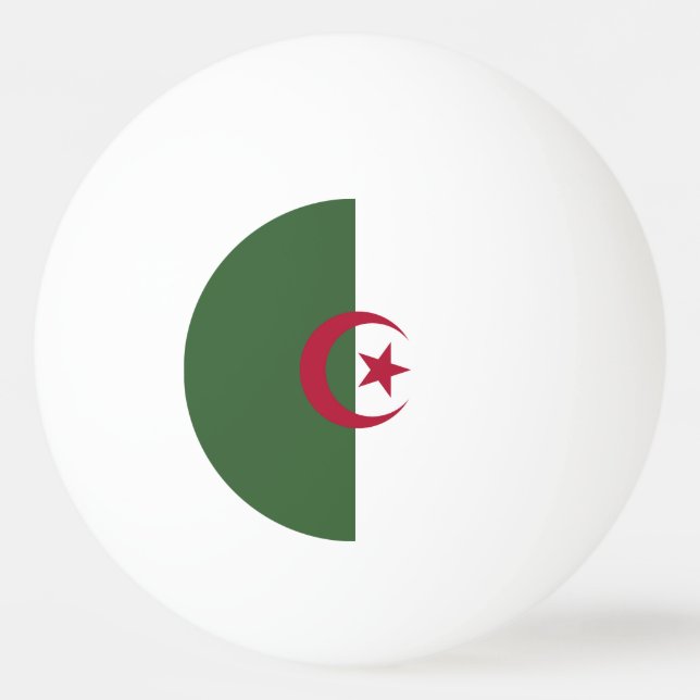 Bolinha De Ping Pong Bandeira da Argélia (Frente)