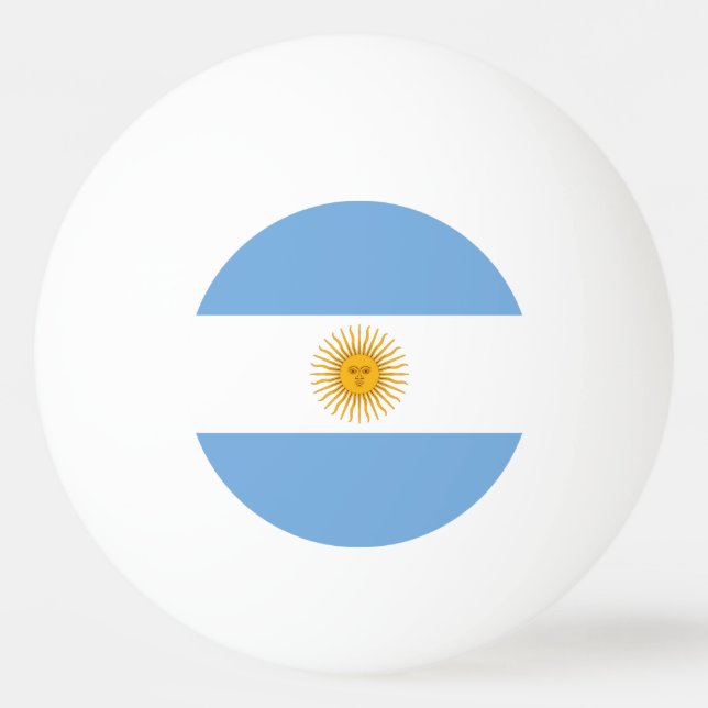 Bolinha De Ping Pong Bandeira da Argentina (Frente)