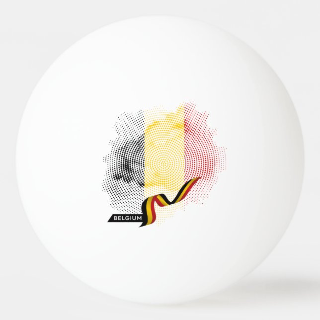Bolinha De Ping Pong Bandeira da Bélgica (Frente)