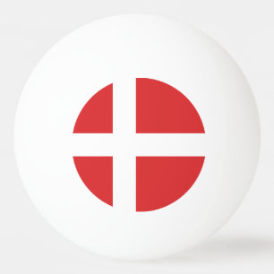 Bolinha De Ping Pong Bandeira da Dinamarca