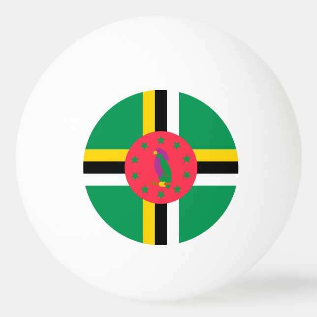 Bolinha De Ping Pong Bandeira da Domínica (Frente)