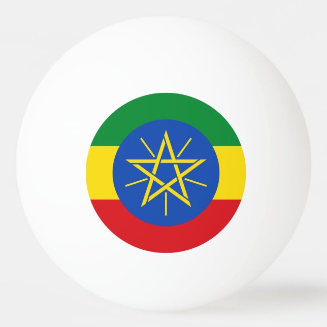 Bolinha De Ping Pong Bandeira da Etiópia (Frente)
