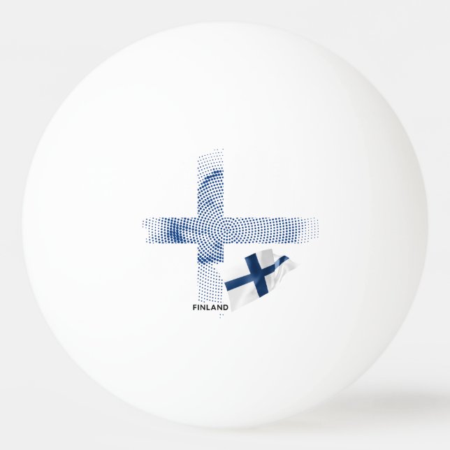 Bolinha De Ping Pong bandeira da Finlândia (Frente)
