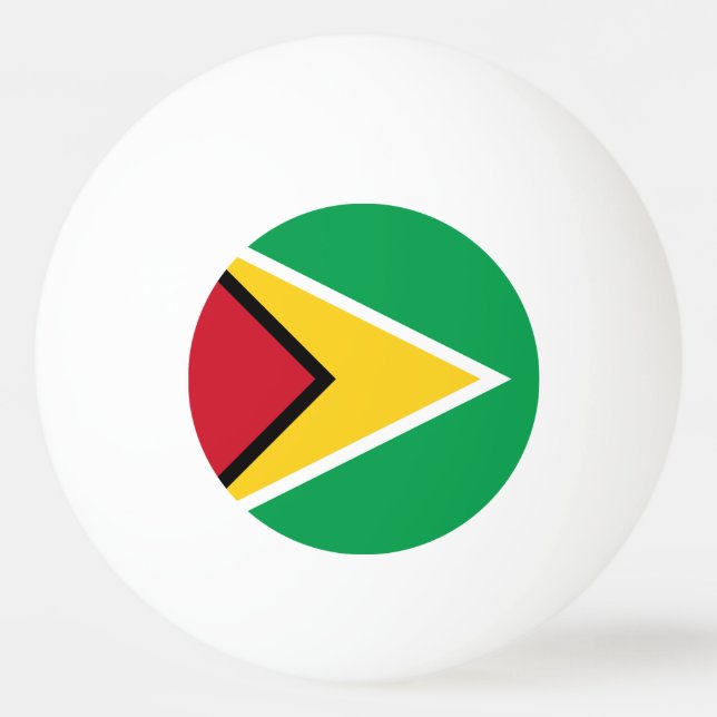 Bolinha De Ping Pong Bandeira da Guiana (Frente)