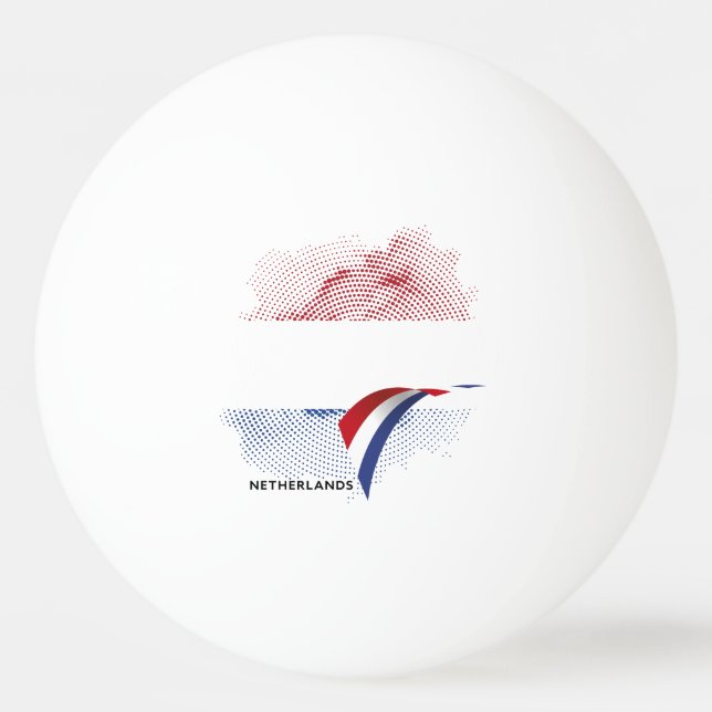 Bolinha De Ping Pong bandeira da Holanda (Frente)