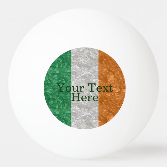 Bolinha De Ping Pong Bandeira da Irlanda - Desenhada (Frente)