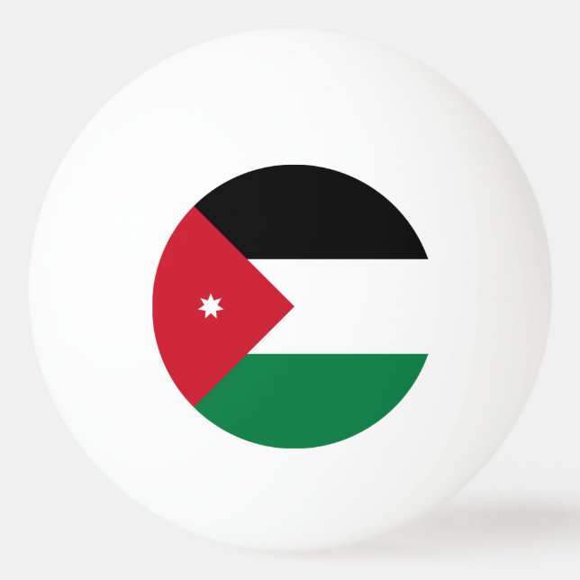 Bolinha De Ping Pong Bandeira da Jordânia (Frente)