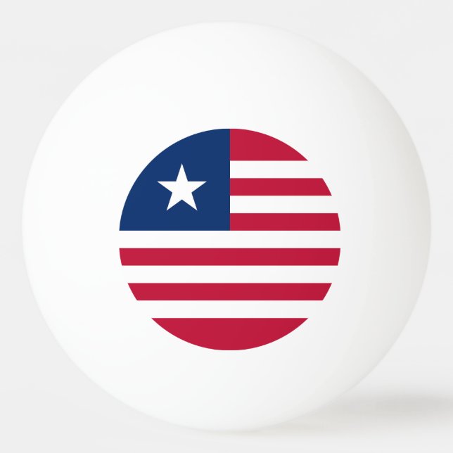 Bolinha De Ping Pong Bandeira da Libéria (Frente)